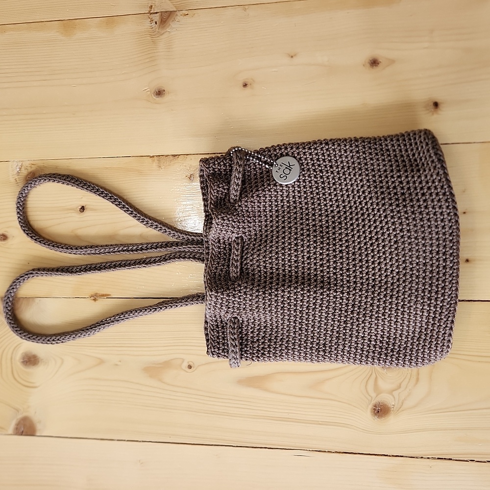 The SAK Crochet Mini Backpack Drawstring Tan - Picture 2 of 11